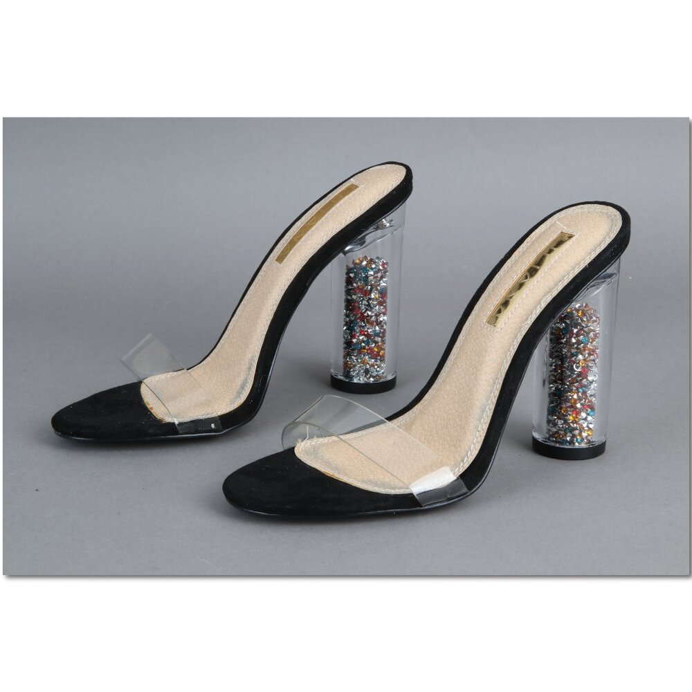 Liliana 4.5” inch glitter filled high heels Size 6.5